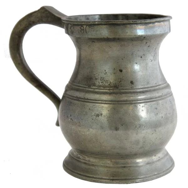 James Yates One Pint 19th Century Pattern Pewter Baluster Tankard - This is an exact remake of the manufacturers original - Image 7