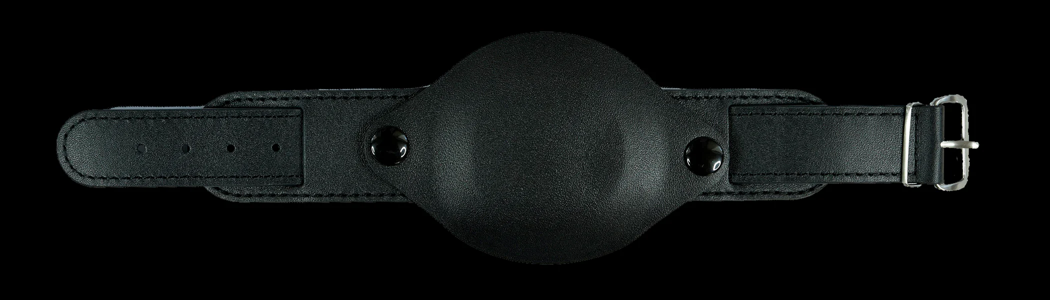 18mm Black 1950s Pattern Leather Military Watch Strap with Protective Face Cover - Image 2