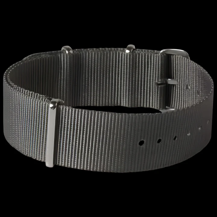 18mm Admiralty Grey NATO Military Watch Strap in Ballistic Nylon with Stainless Steel Fasteners - Image 2