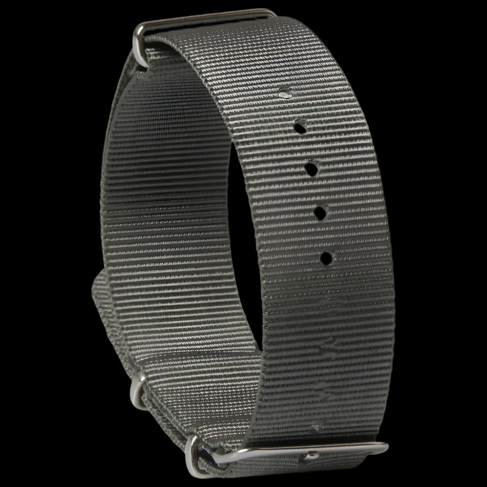 18mm Admiralty Grey NATO Military Watch Strap in Ballistic Nylon with Stainless Steel Fasteners - Image 3