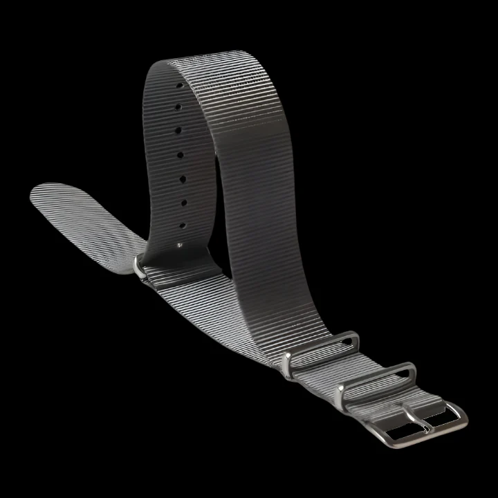 18mm Admiralty Grey NATO Military Watch Strap in Ballistic Nylon with Stainless Steel Fasteners - Image 5