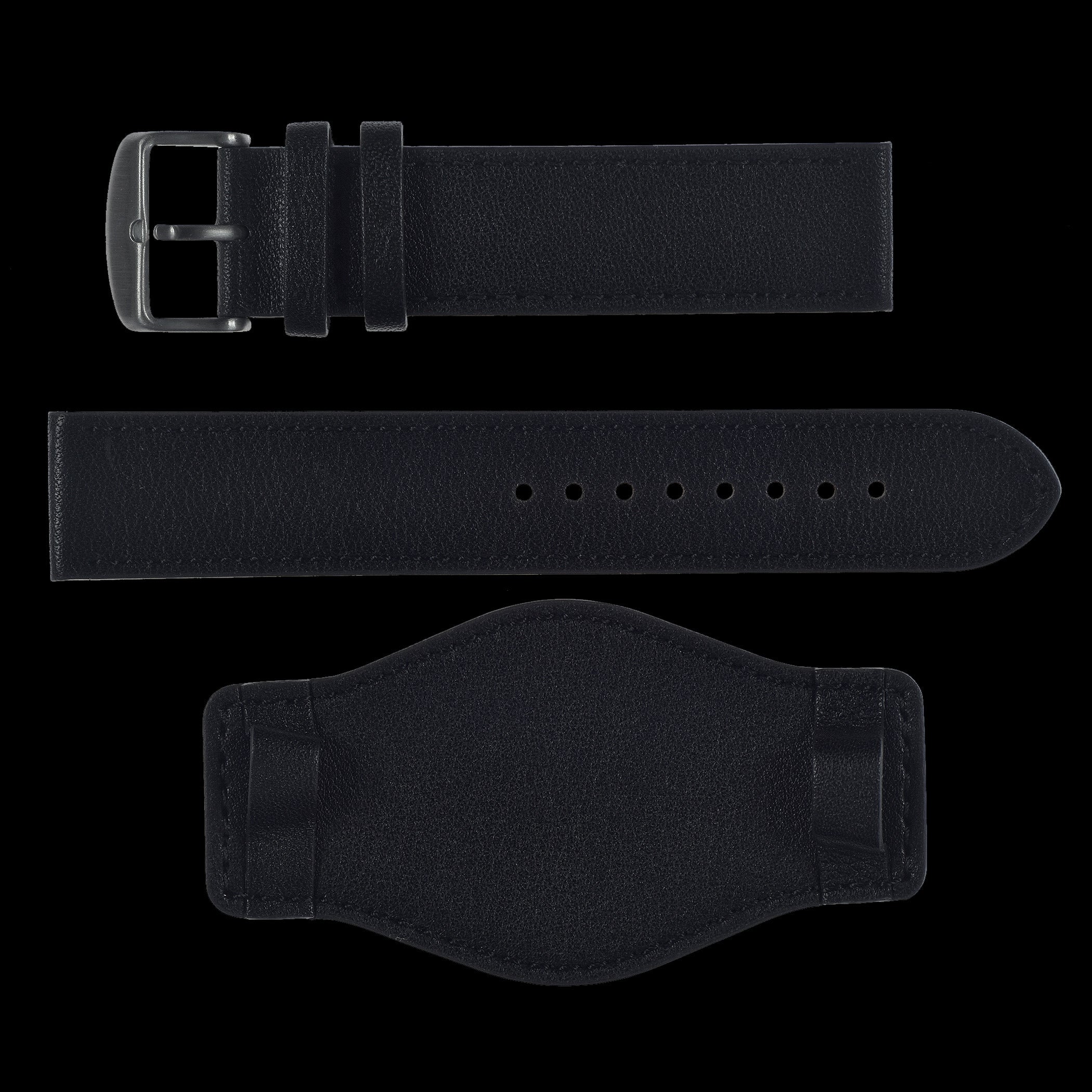 22mm German "Luftwaffe / Bund” Aviators Leather Military Watch Strap - Image 2