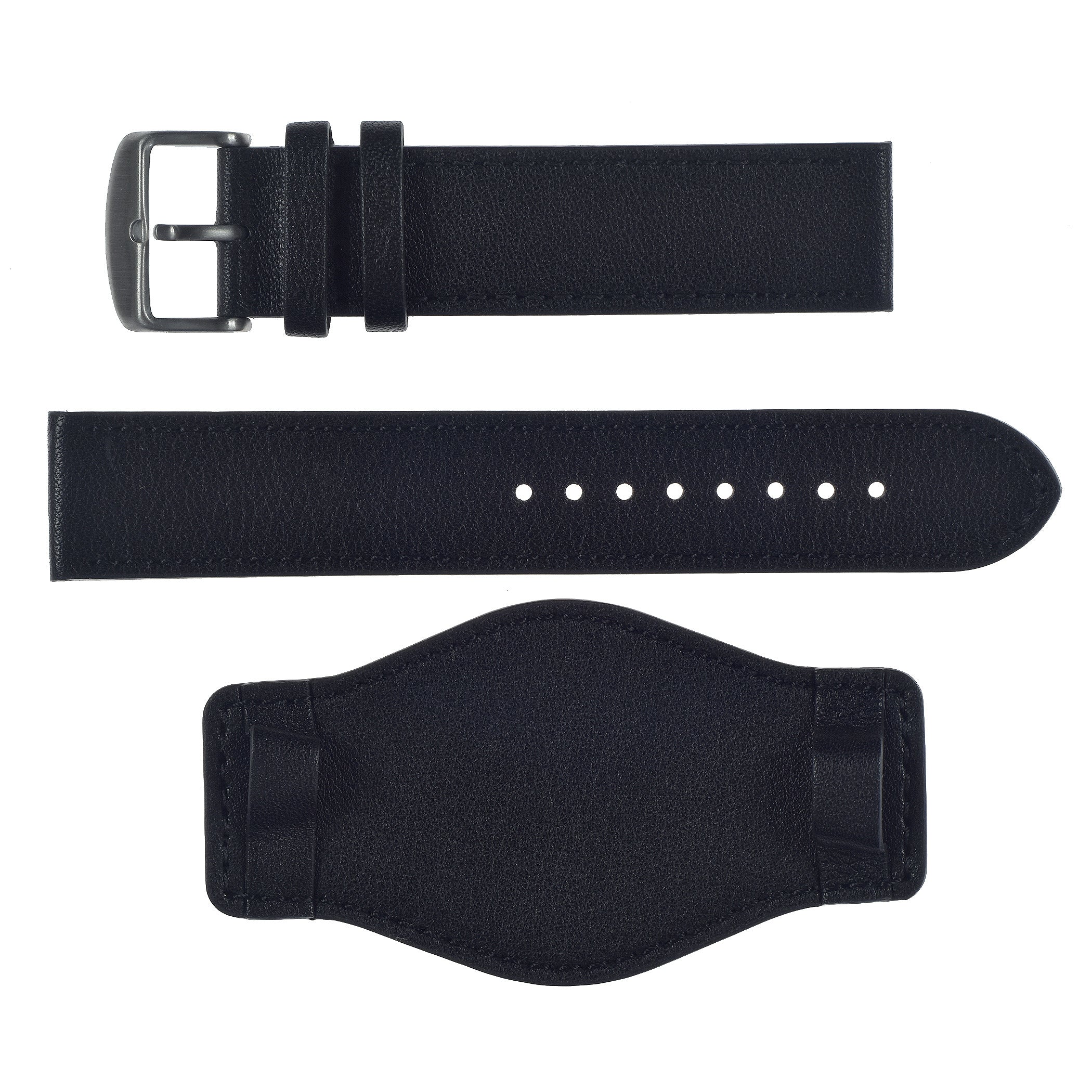 22mm German "Luftwaffe / Bund” Aviators Leather Military Watch Strap - Image 5
