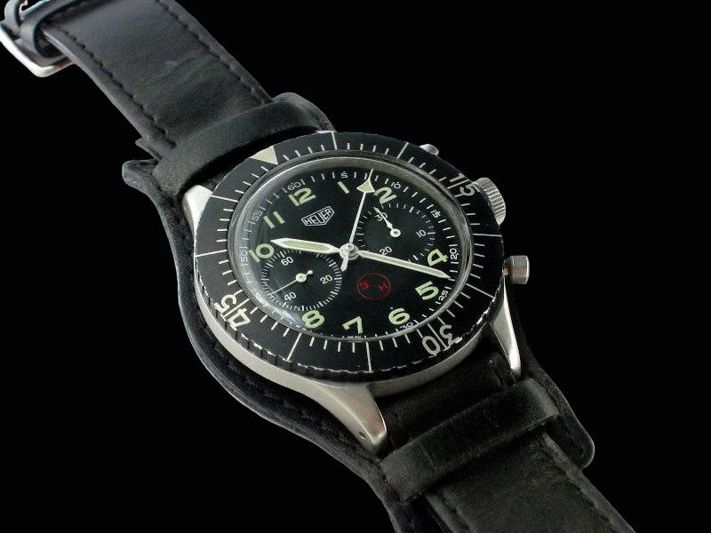 22mm German "Luftwaffe / Bund” Aviators Leather Military Watch Strap - Image 9