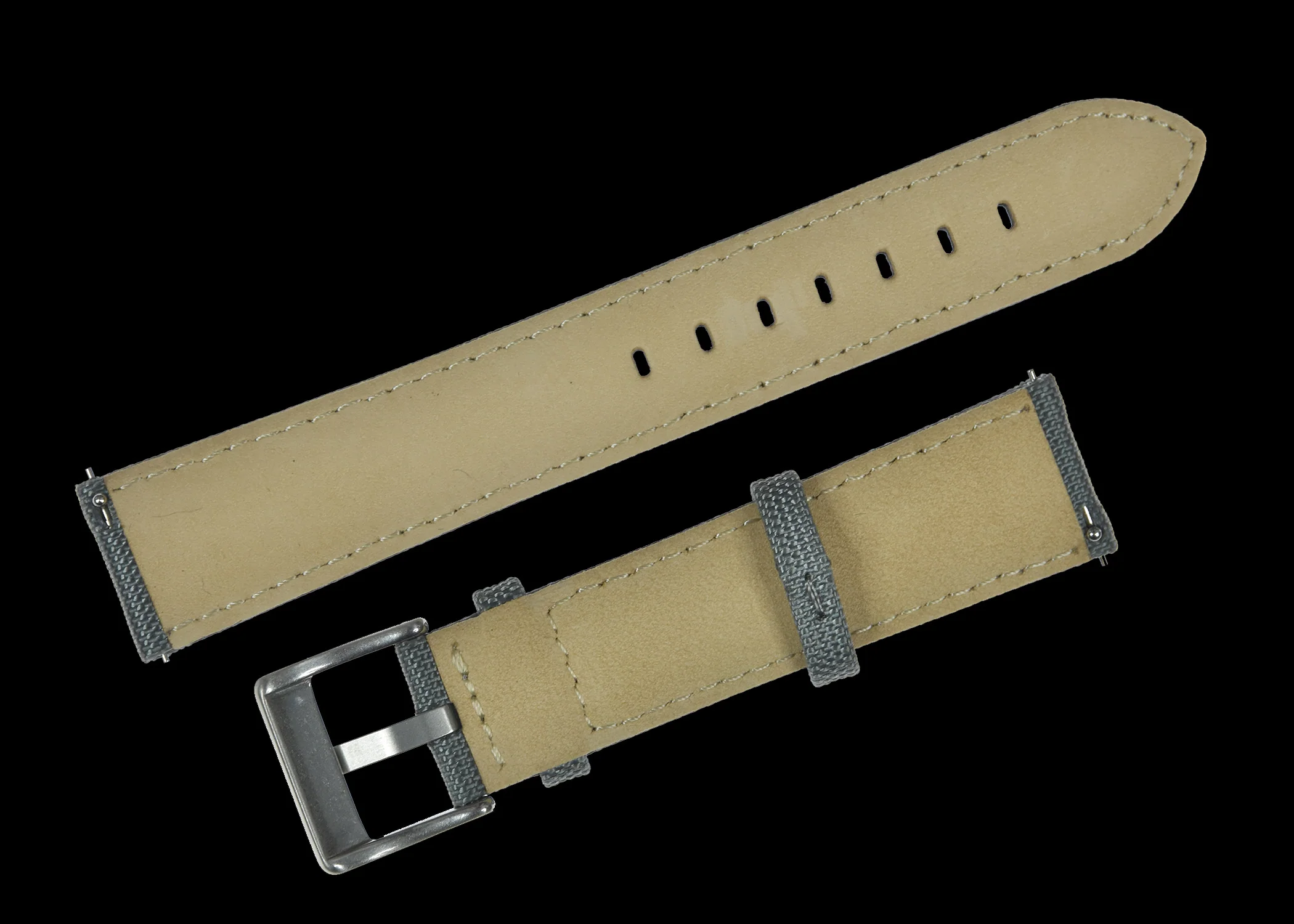 24mm Grey Sailcloth CORDURA® Watchstrap - Image 2