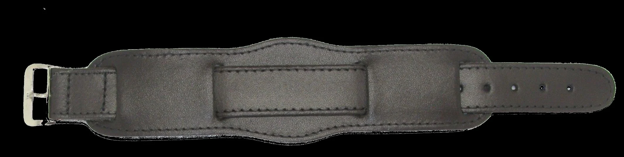 Brown 1950s Pattern 18mm Leather Military Watch Strap - Image 2