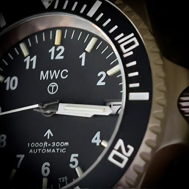 MWC 24 Jewel 300m Automatic Military Divers Watch with Tritium GTLS Tubes for Enhanced Nighttime Performance - Image 12