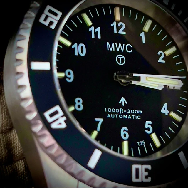 MWC 24 Jewel 300m Automatic Military Divers Watch with Tritium GTLS Tubes for Enhanced Nighttime Performance - Image 11