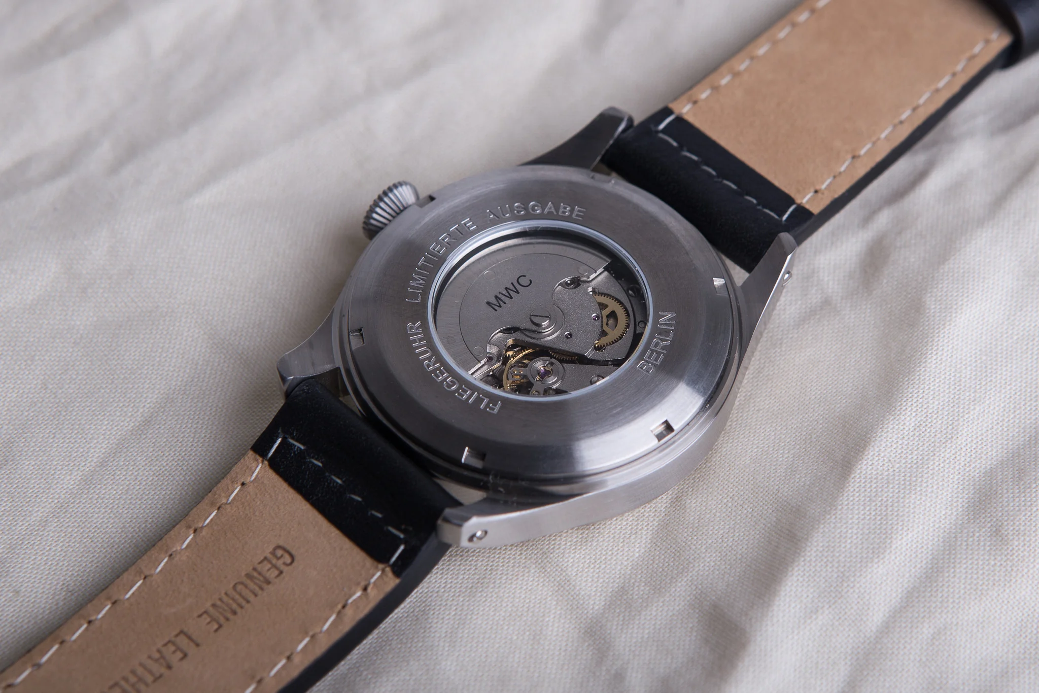 MWC 1940s Pattern Classic 46mm Limited Edition XL Military Pilots Watch with Scratch and Shatter Resistant Sapphire Crystal - Image 8