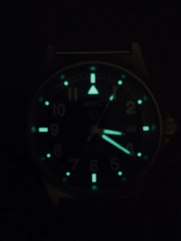 MWC G10 LM Stainless Steel Military Watch (Olive Green Strap) With Date Window - Image 3