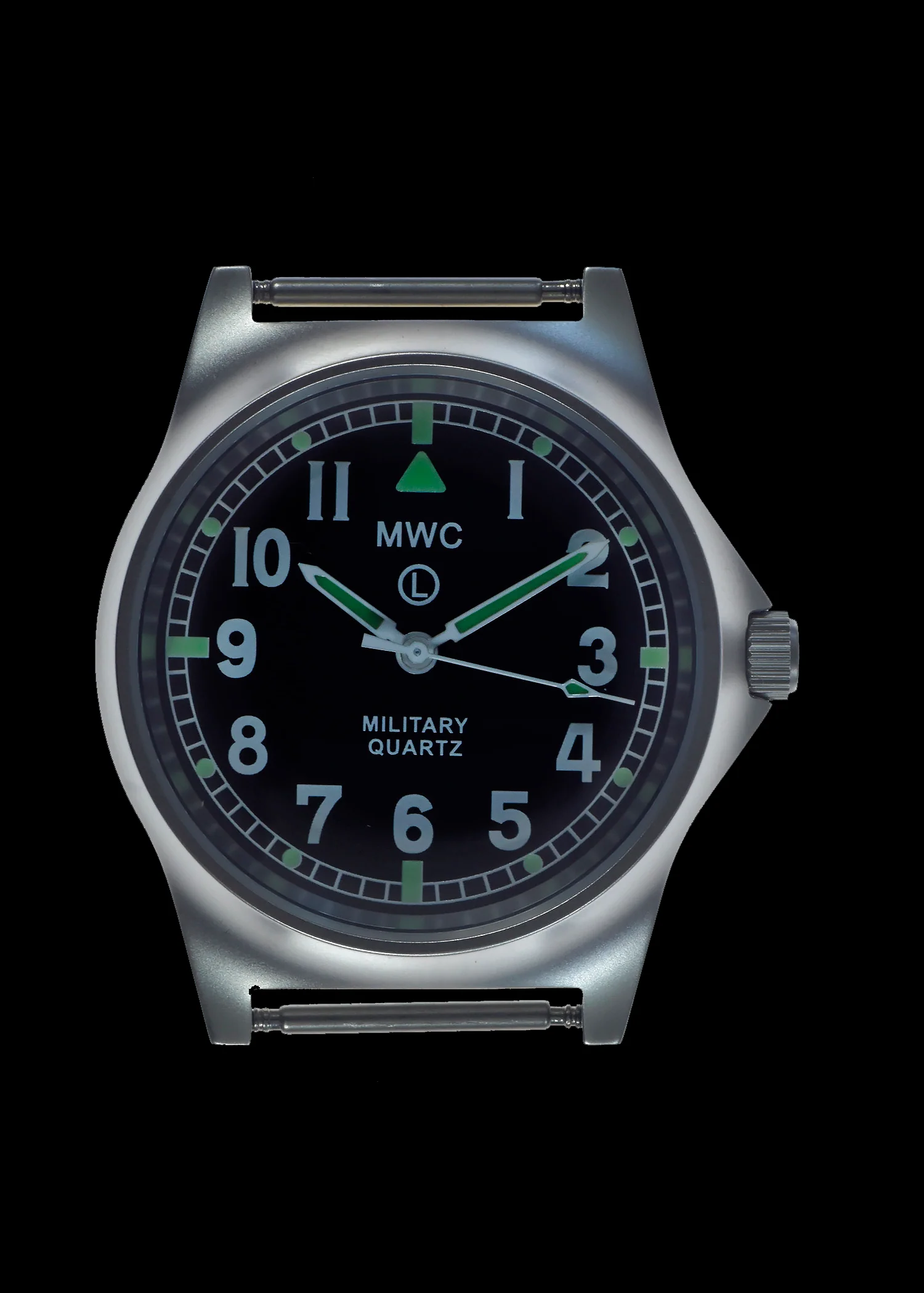 MWC G10 LM Stainless Steel Non Date Military Watch (Olive Green Strap) - Image 3
