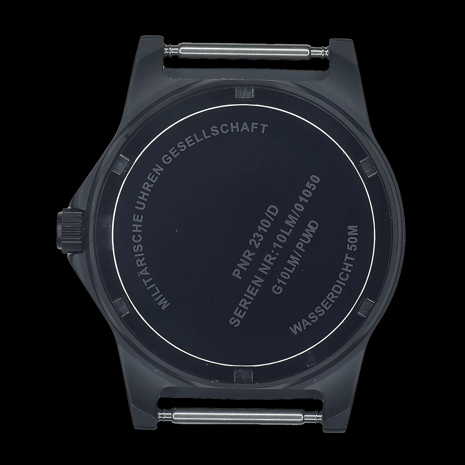 MWC G10LM 12/24 Cover Non Reflective Black PVD Military Watch - Image 4