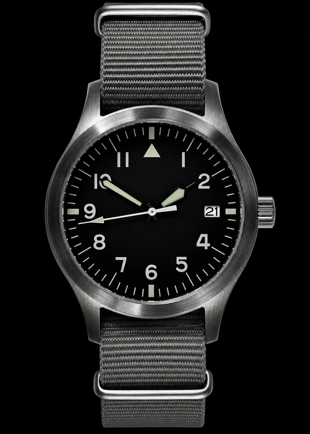 MWC Mk III Stainless Steel 1950's Pattern 100m Water Resistant Automatic Military Watch with Sapphire Crystal (Unbranded Variant with Plain Engravable Caseback) - Image 2