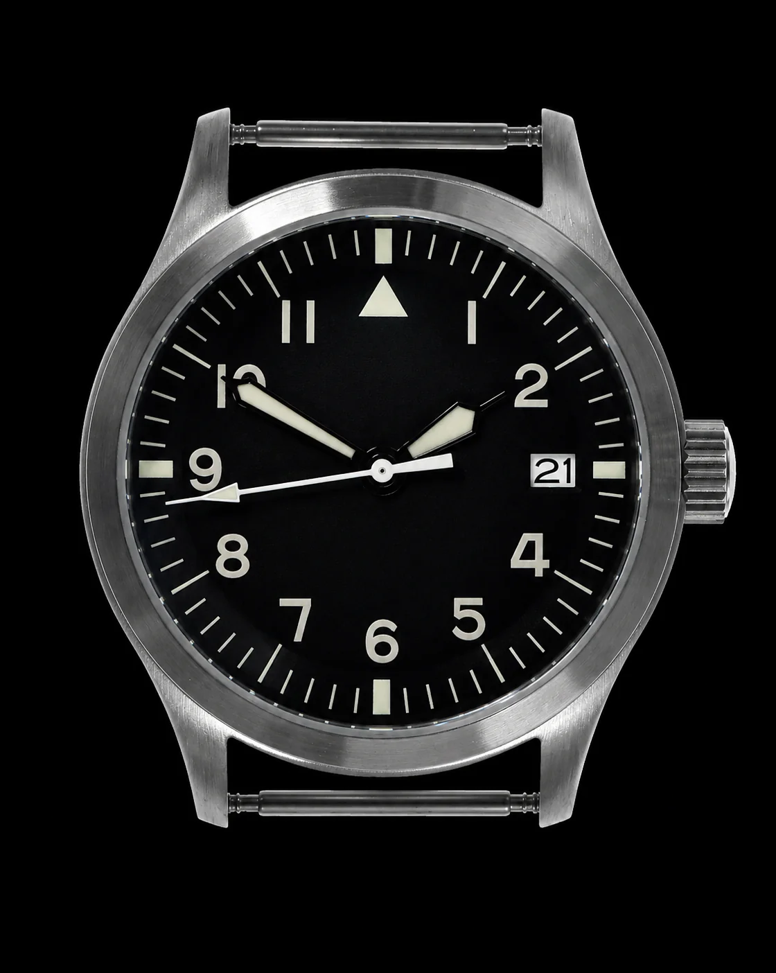 MWC Mk III Stainless Steel 1950's Pattern 100m Water Resistant Automatic Military Watch with Sapphire Crystal (Unbranded Variant with Plain Engravable Caseback) - Image 3