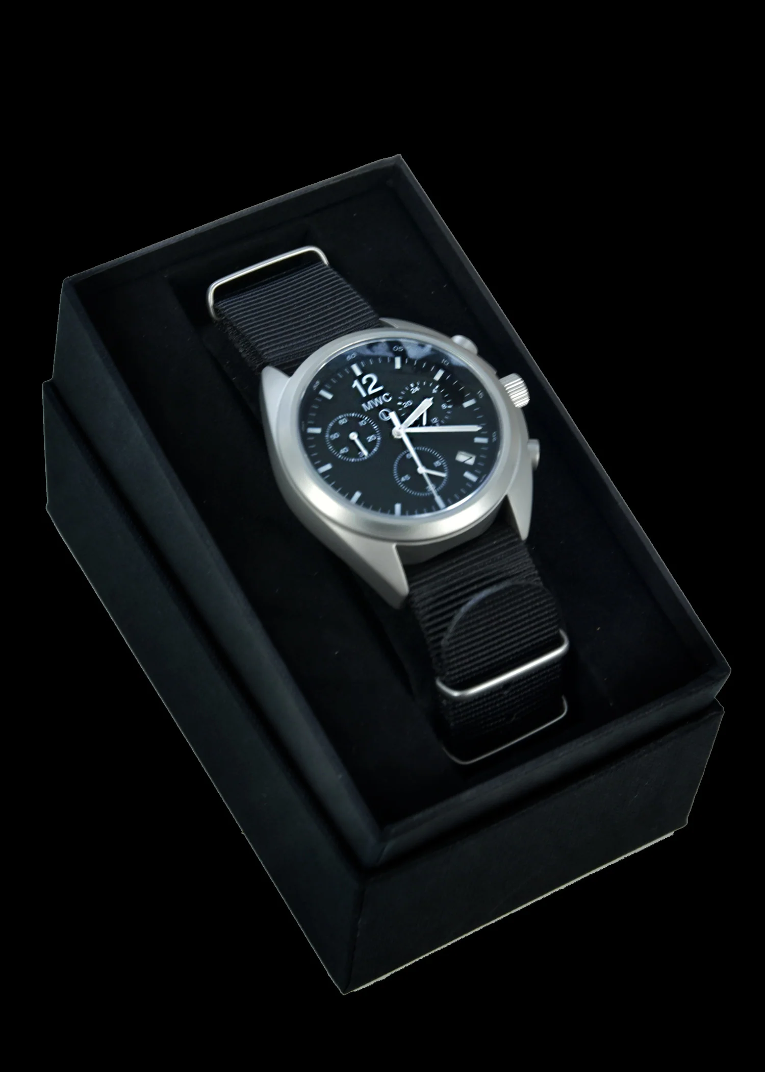 MWC NATO Pattern Stainless Steel Hybrid Military Pilots Chronograph with Sapphire Crystal - Image 6