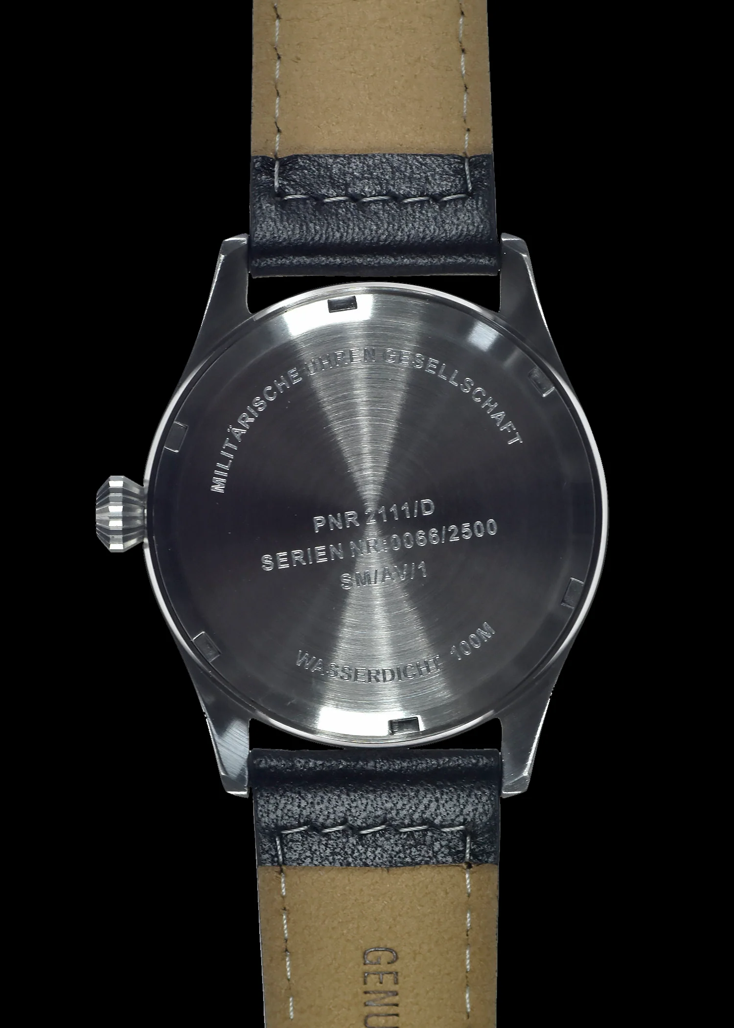 MWC Classic 40mm Stainless Steel Aviator Watch with Hybrid Movement and 100m Water Resistance - Image 4